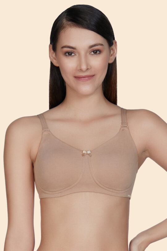 Amante Essential Comfort Non-Padded Non-Wired Bra - Sandalwood