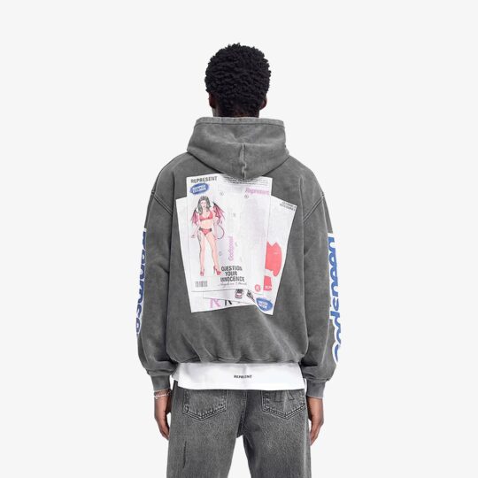Represent | QUESTION YOUR INNOCENCE HOODIE { VINTAGE GREY - view 2