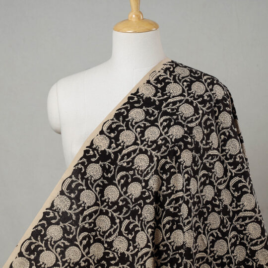 HAVELI CHRONICLES Black - Bagru Block Print Cotton Fabric 07