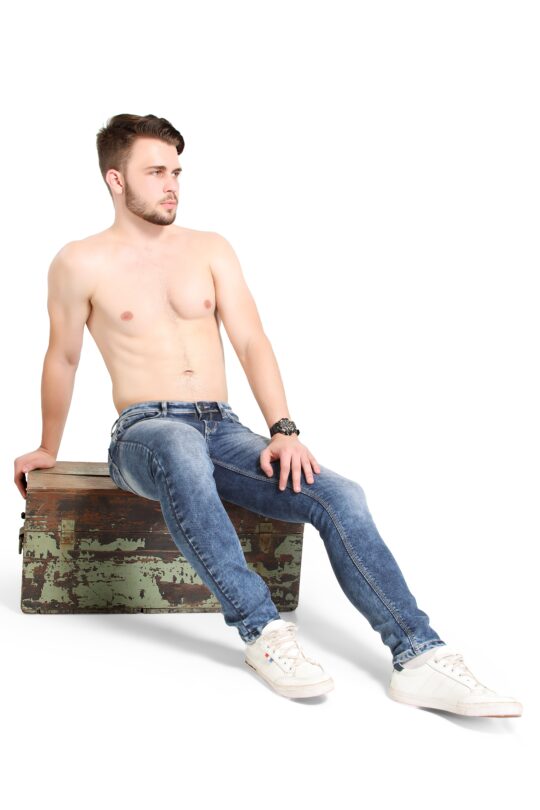 BLACKTREE MEN'S JEANS SLIM STREACHABLE DARK BLUE DENIM BT0010.