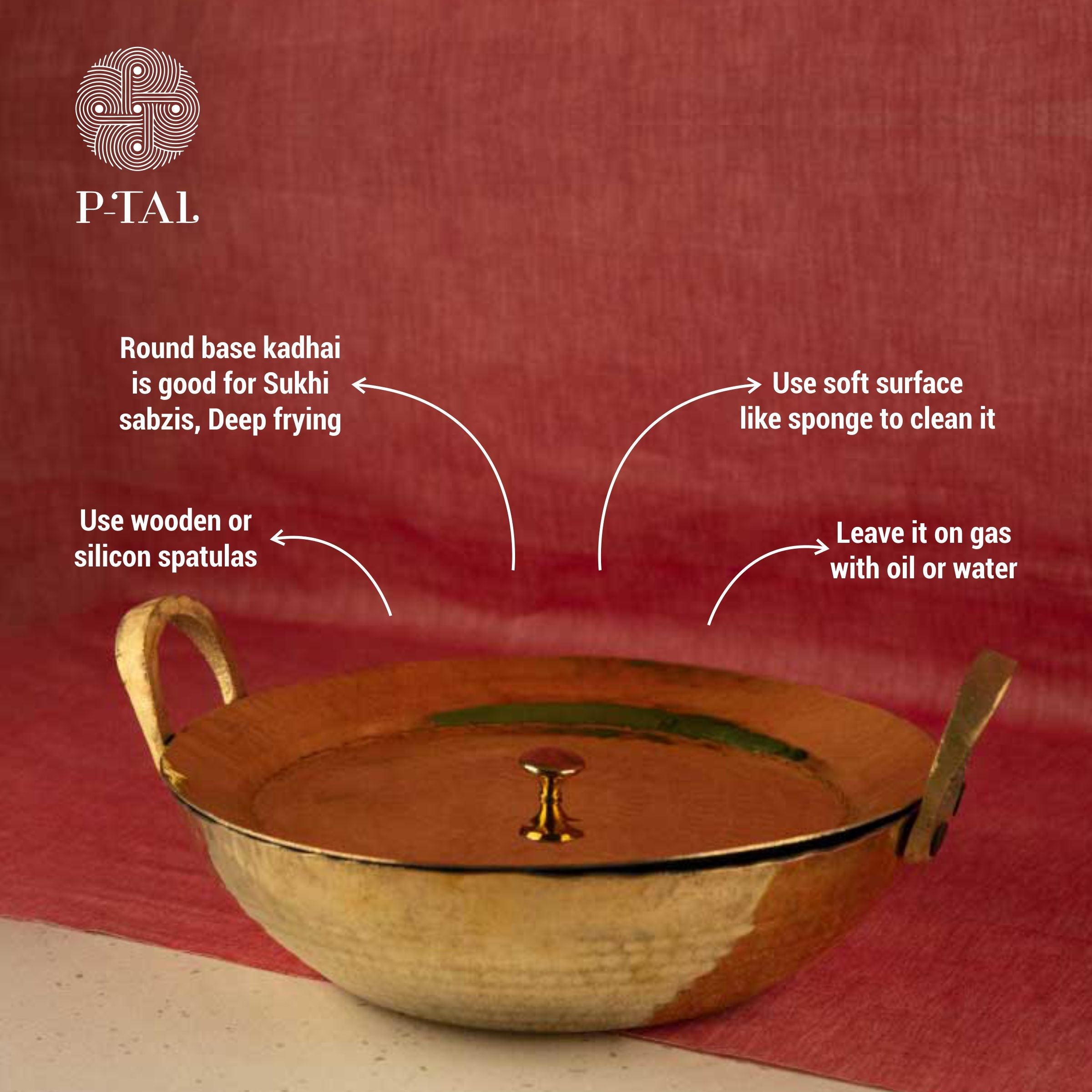 P-TAL Brass Kadhai (Round Base) - view 9