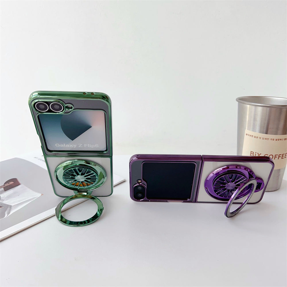 Million Cases Galaxy Z Flip Series Electroplated Rotating Gyro Magnetic Case - view 4