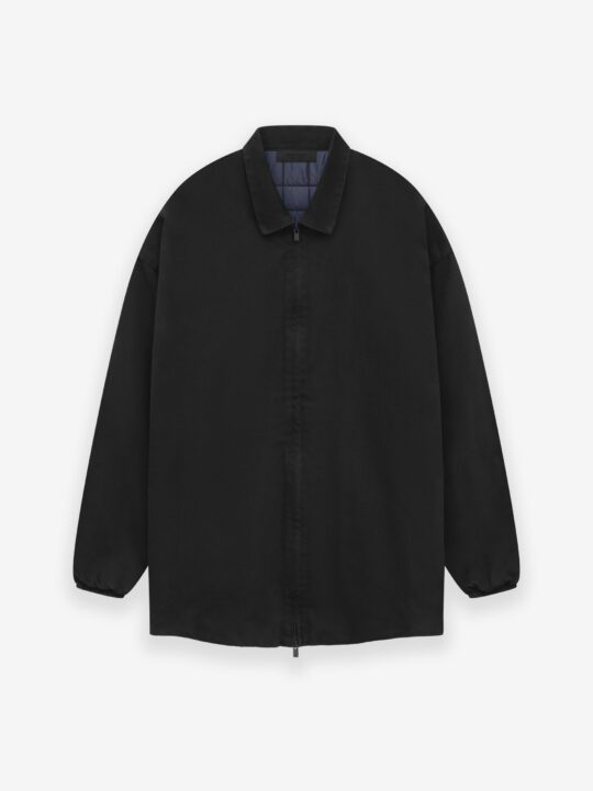 ESSENTIALS Denim Filled Shirt Jacket – Overdye Black Denim