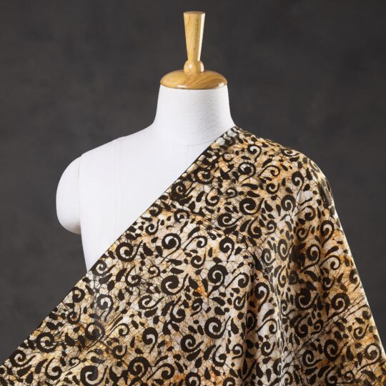 BATIK BY MD. SHARIFF Beige - Hand Printed Cotton Batik Fabric