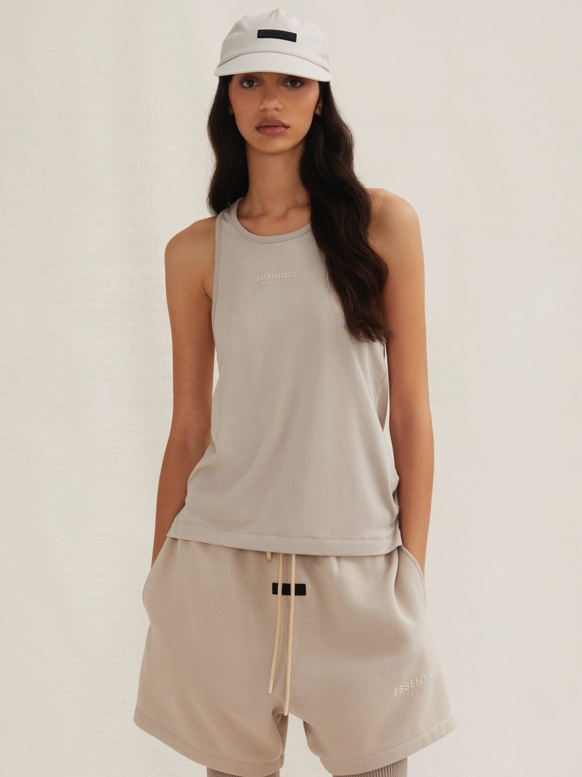 Womens Essentials Tanktop – Silver Cloud - view 4