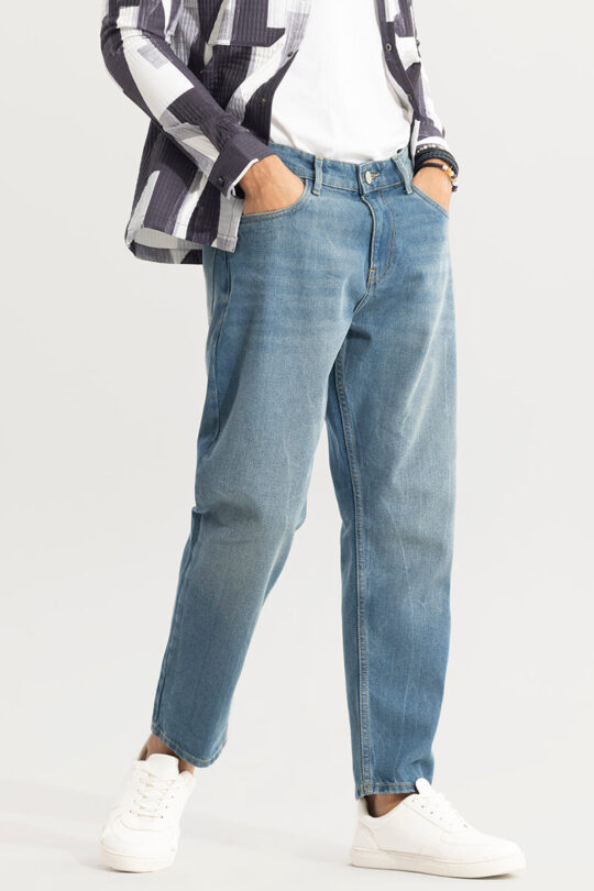SNITCH Castor Ocean Blue Baggy Jeans