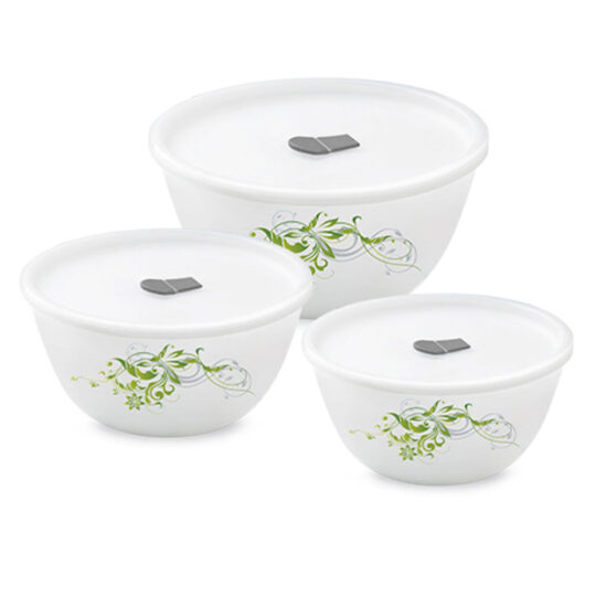 My Borosil Larah by Borosil Erba Mixing Bowl Set w Lid - view 2