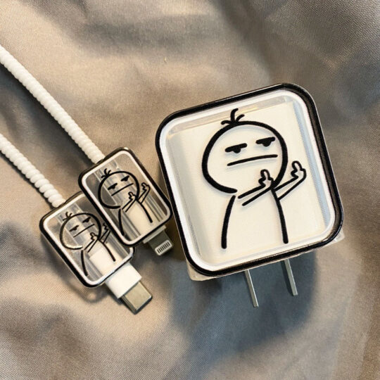 Peeperly Quirky Anime Expression Adapter And Cable Protector Kit - view 2