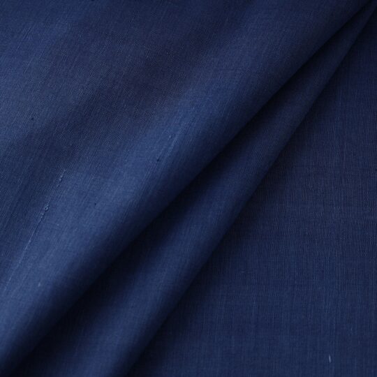 SOUTH KARGHA Blue - 40 x 10 Count Cotton Handspun Handloom Natural Dyed Plain Fabric 05 - view 2