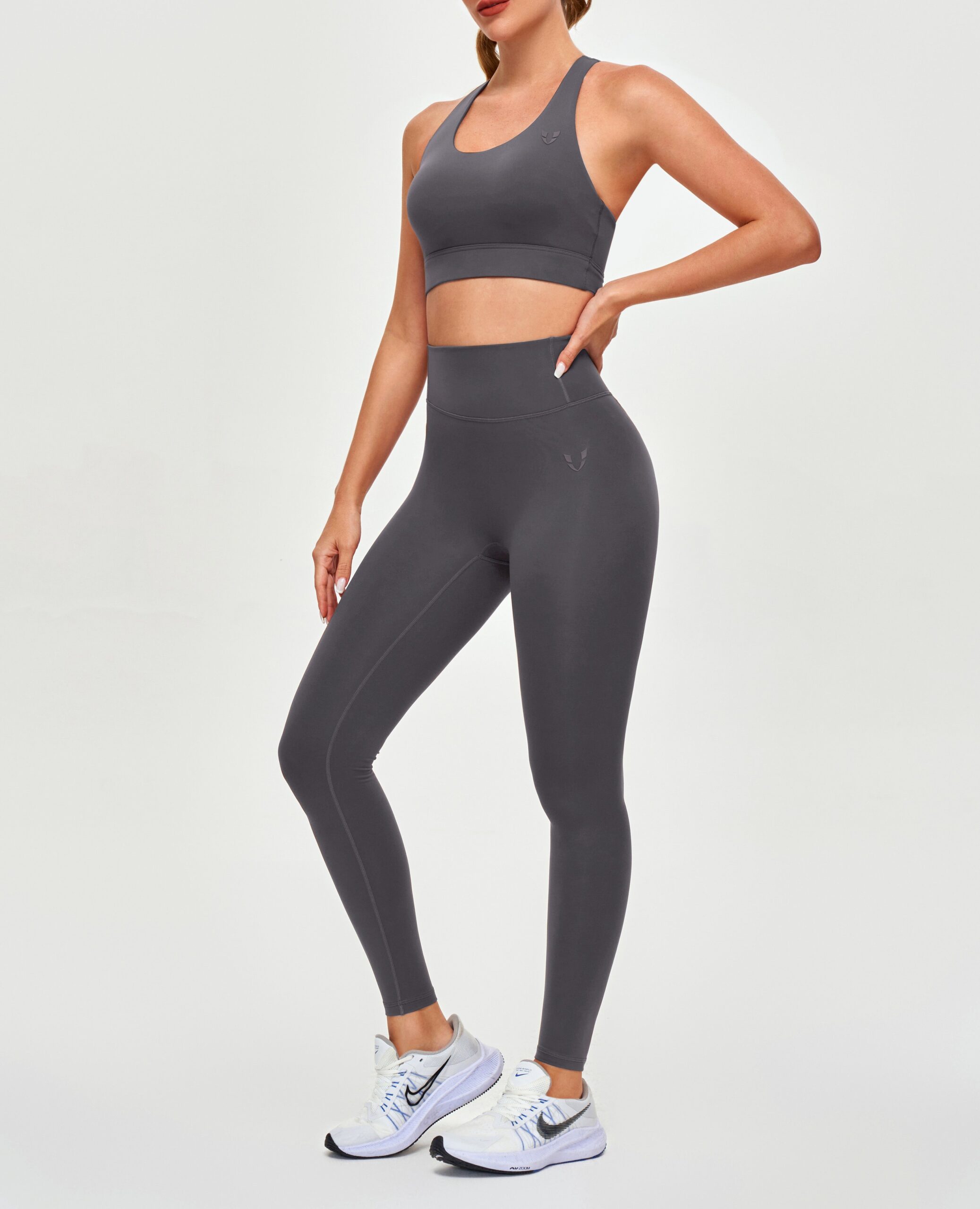 FIRM ABS Seamless Scrunch Butt Leggings - Gray - view 5