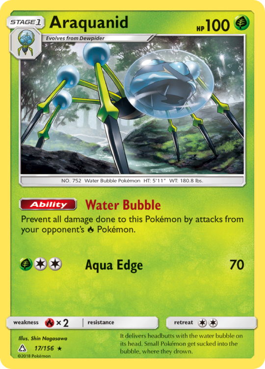 Rare sm5-17 reverse – Pokémon Araquanid - 17/156 - Rare [sm5-17] [Reverse Holo] - Araquanid - 17/156 - Rare