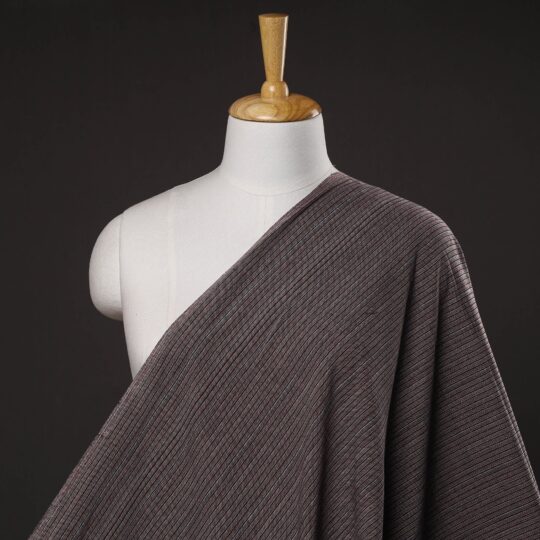 AHA VASTRA HANDLOOM Brown - Jhiri Pure Handloom Cotton Fabric