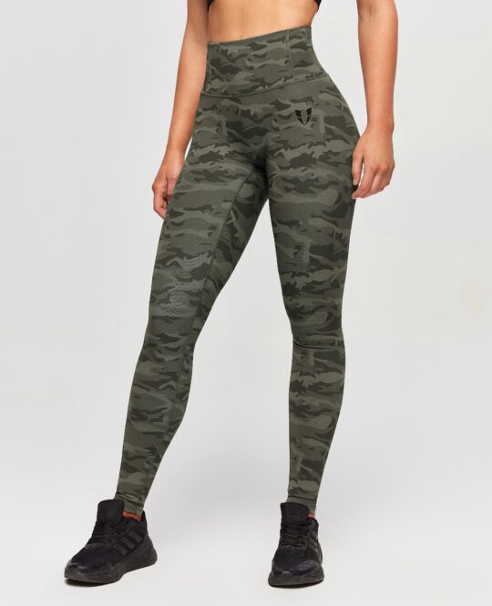 FIRM ABS Scrunch Butt Leggings - Moss Green Camo - view 2
