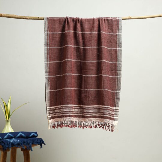 KACHCHH JI CHHAAP Brown - Handloom Kala Cotton Organic Towel 26