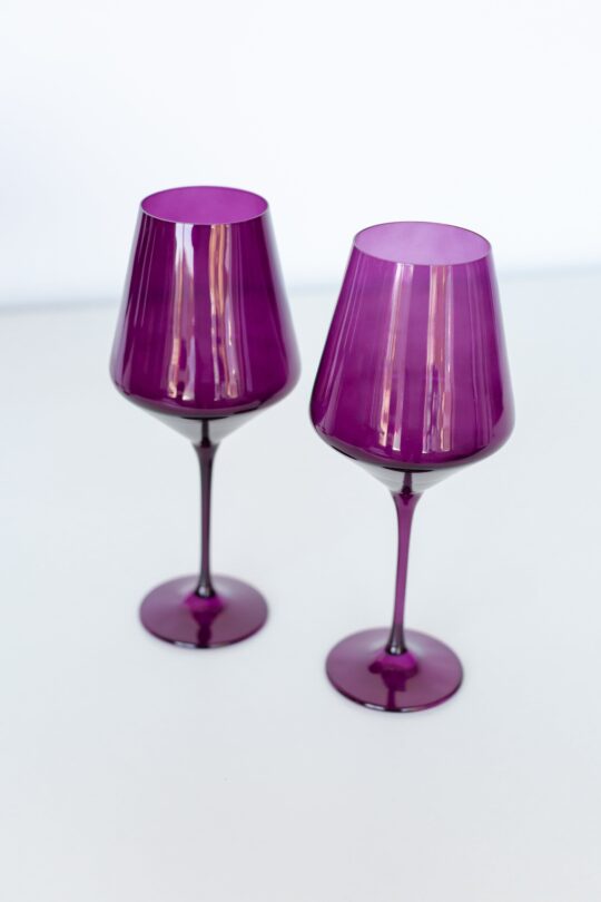 RH Signature Co. Estelle Colored Wine Stemware - Set of 2 {Amethyst} - view 2