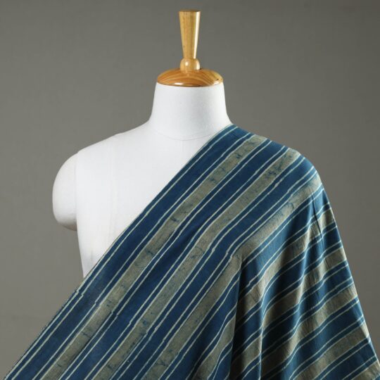 HAVELI CHRONICLES Blue - Akola Hand Block Printed Cotton Fabric