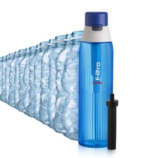 Cello Filtro Water Bottle With Activated Carbon Filter, 1000ml