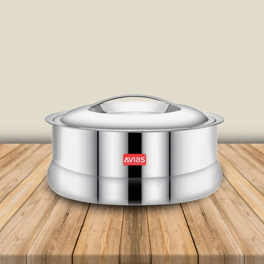 AVIAS Ruby Stainless Steel Casserole | Silver | 1 Pc