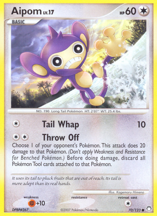 Common dp2-70 non-holo – Pokémon Aipom - 70/123 - Common [dp2-70] [Non-Holo] - Aipom - 70/123 - Common