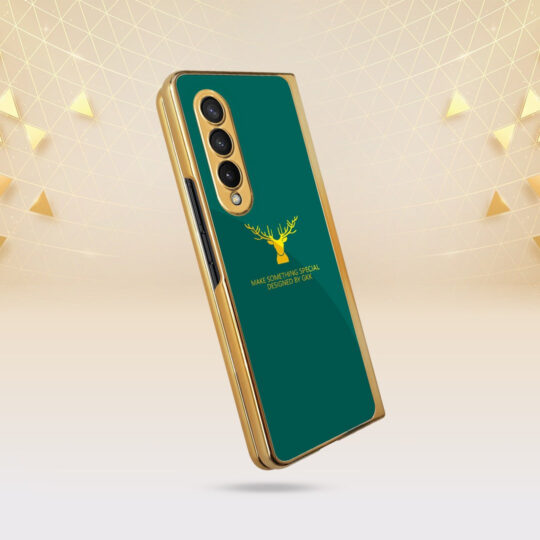 Samsung Galaxy Z Fold4 Deer Pattern Inspirational Glass Case - view 2