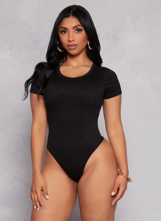 Daisy Basic Crew Neck Short Sleeve Bodysuit – Women's