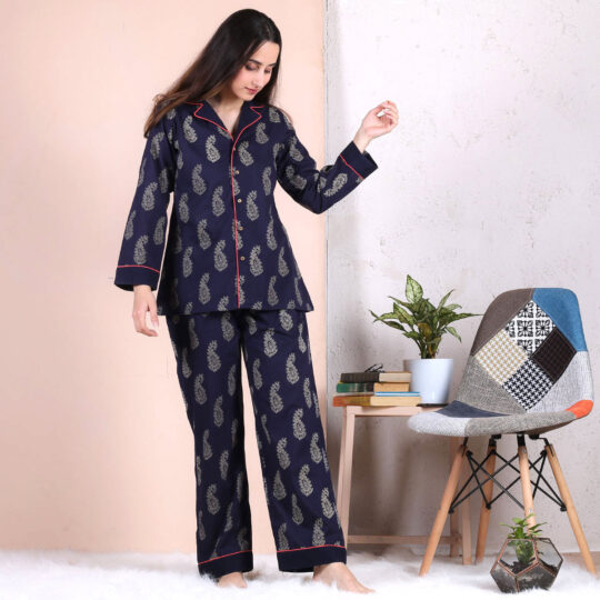 BlackTree Paisley Blue Pajama Set