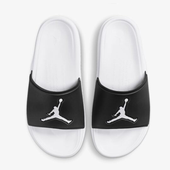 Jordan | Paris Saint-germain Jumpman Slides { Black/white-white - view 2