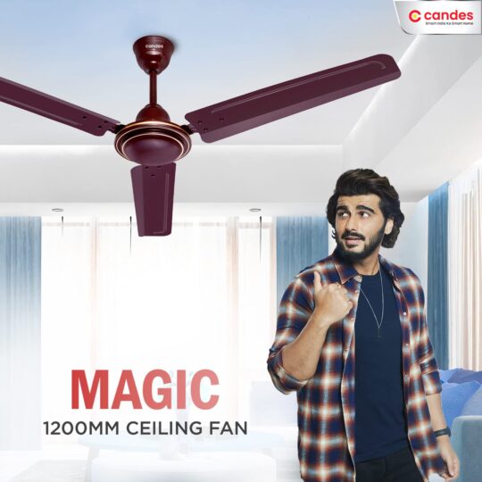 Candes Magic 48 inch /1200 MM High Speed Anti Dust Ceiling Fan, 405 RPM with 2 Years Warranty (Brown, Pack of 2) - view 2