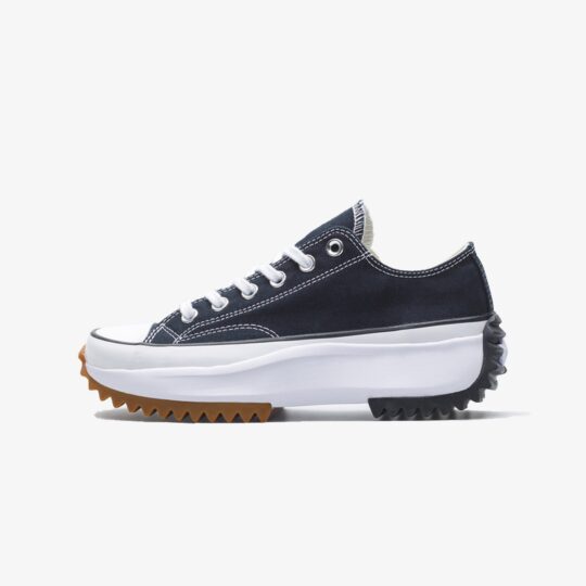 Converse | RUN STAR HIKE CANVAS PLATFORM { BLACK/WHITE - view 2