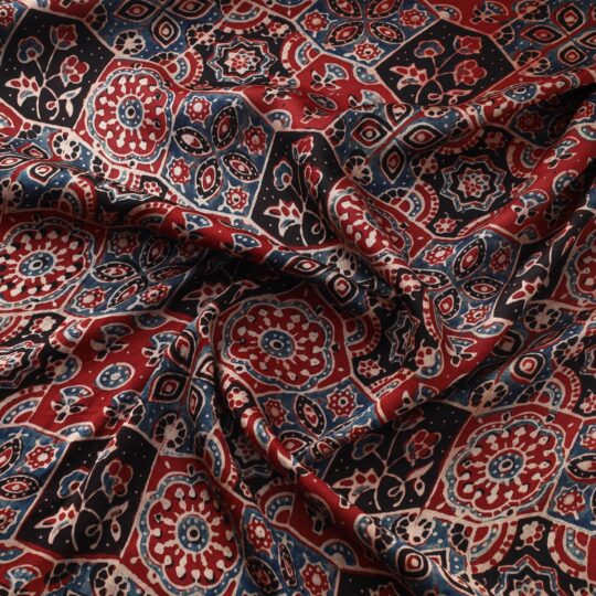 KACHCHH JI CHHAAP Multicolor - Modal Silk Ajrakh Print Fabric 21 - view 2