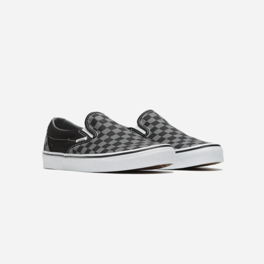 Vans Classic Slip-On Checkerboard Shoe Black / Pewter Grey - view 2