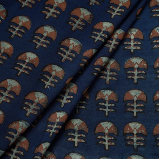 HAVELI CHRONICLES Blue - Akola Hand Block Printed Cotton Fabric - view 2