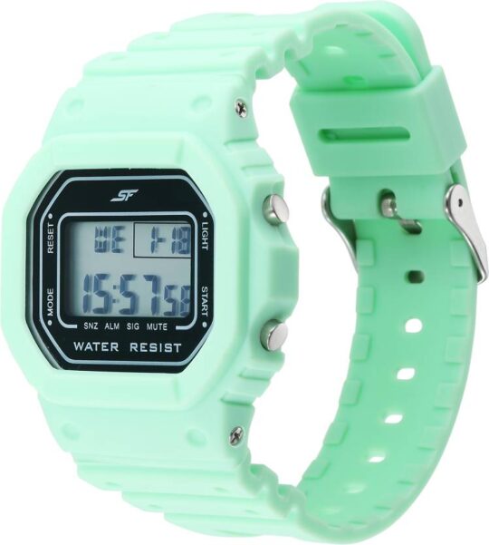 Sonata Hexa Green Digital Dial Polyurethane Strap - view 2