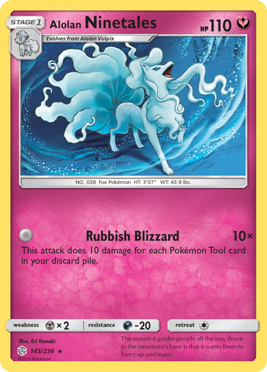 Rare holo sm12-145 – Pokémon Alolan Ninetales - 145/236 - Rare Holo [sm12-145] [Reverse Holo] - Alolan Ninetales - 145/236 - Rare Holo