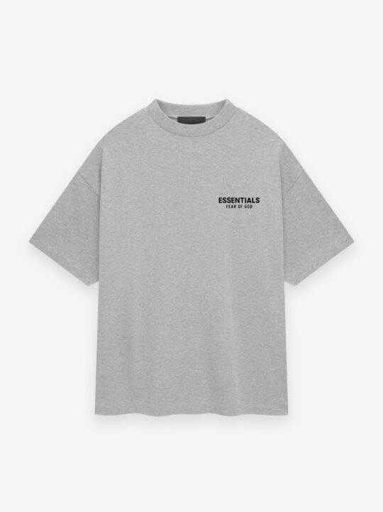ESSENTIALS Jersey Crewneck T-Shirt – Light Heather Gray