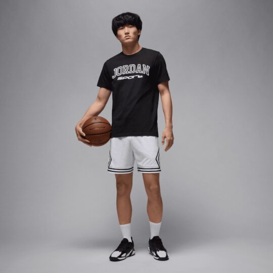 Jordan | Dri-fit Mesh Diamond Shorts { White/black/black - view 2