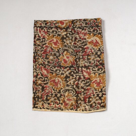 SOUTH KARGHA Brown - Kalamkari Block Printed Cotton Precut Fabric (1.2 meter) 76