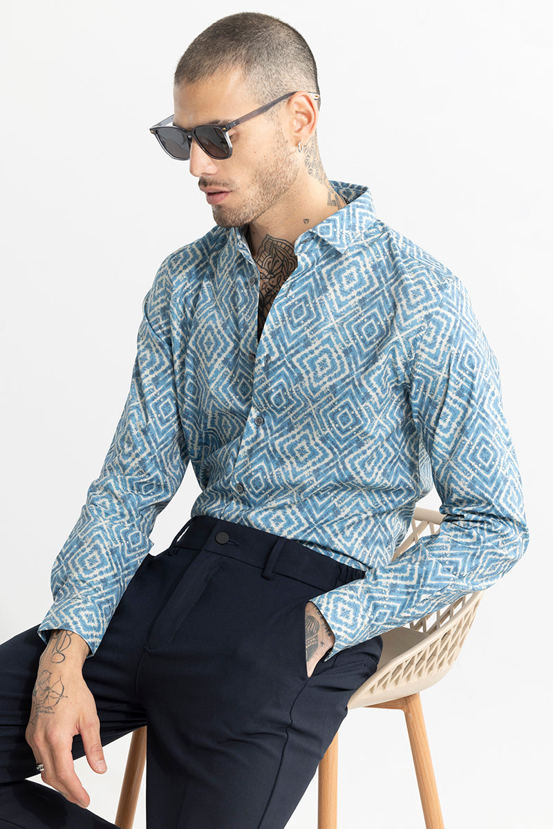 SNITCH Cube Couture Blue Shirt - view 4