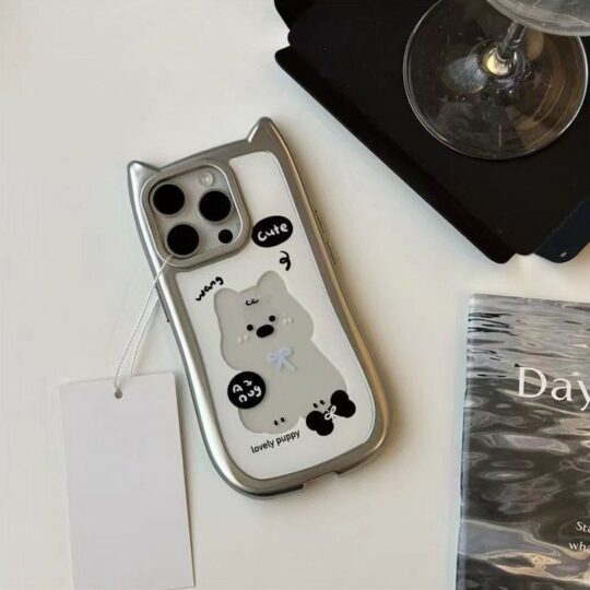 Peeperly Whimsical Silver Plated Puppy Ears Case - view 2