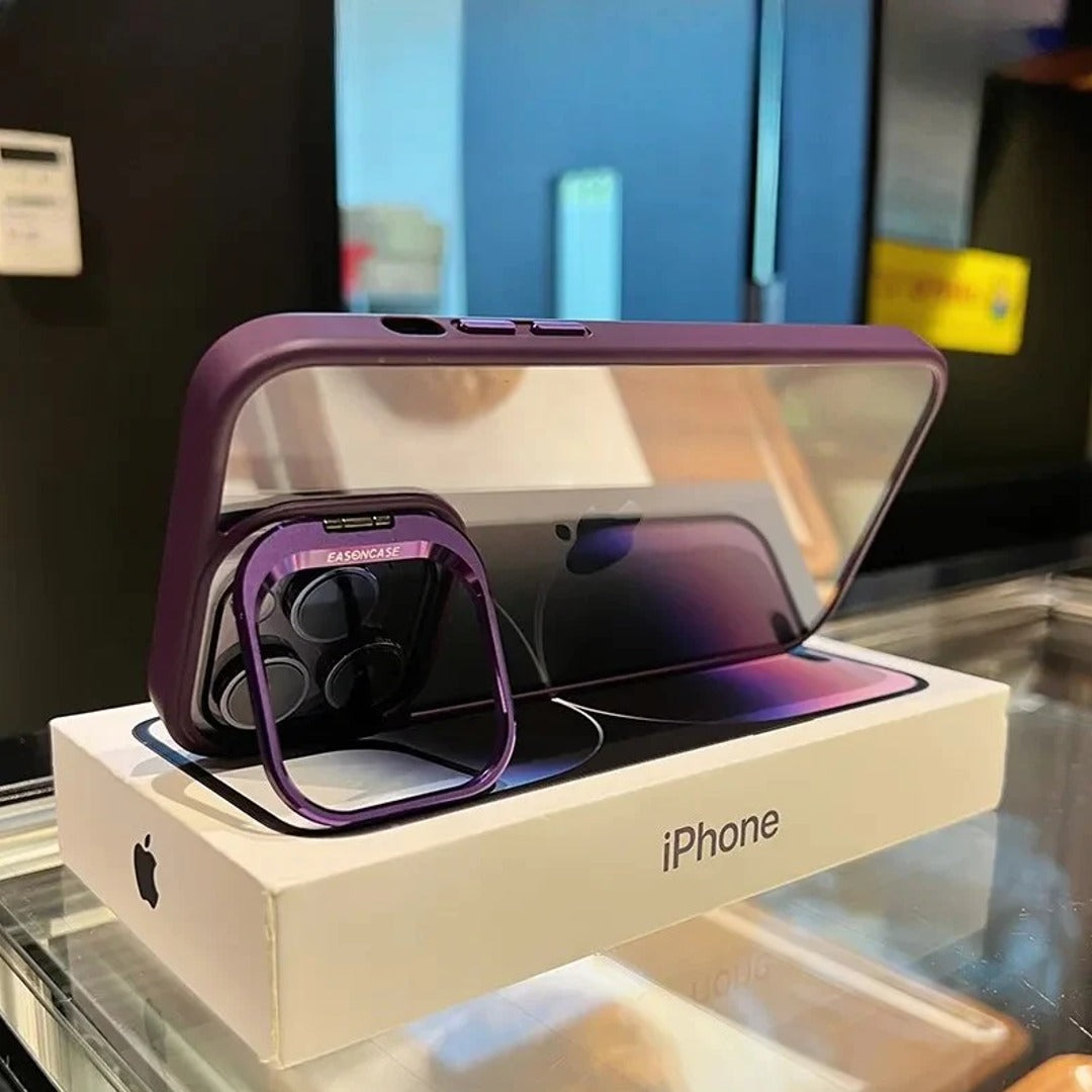 Million Cases iPhone 15 Series Luxury Camera Lens Flip Bracket Case