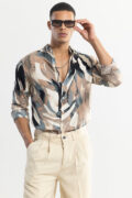 SNITCH Abstracx Brown Shirt