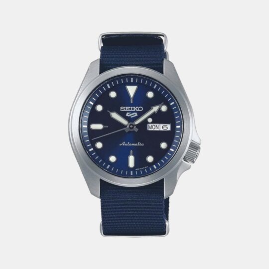 Seiko 5 Sports Men Automatic Blue Dial Analog Nylon Watch SRPE63K1