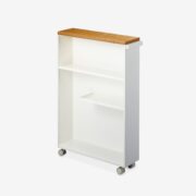 Yamazaki Home Rolling Slim Bathroom Cart With Handle