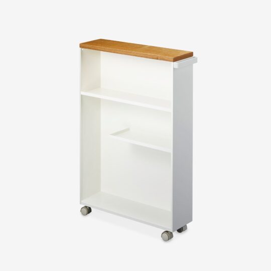 Yamazaki Home Rolling Slim Bathroom Cart With Handle
