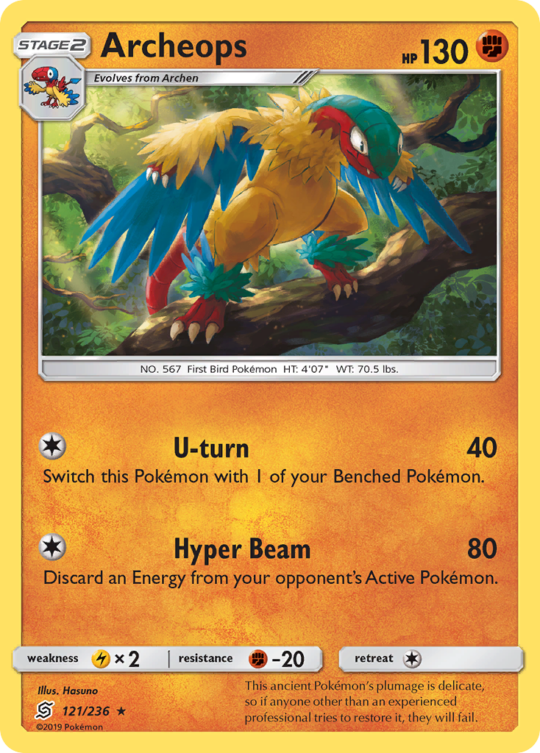 Rare sm11-121 non-holo – Pokémon Archeops - 121/236 - Rare [sm11-121] [Non-Holo] - Archeops - 121/236 - Rare