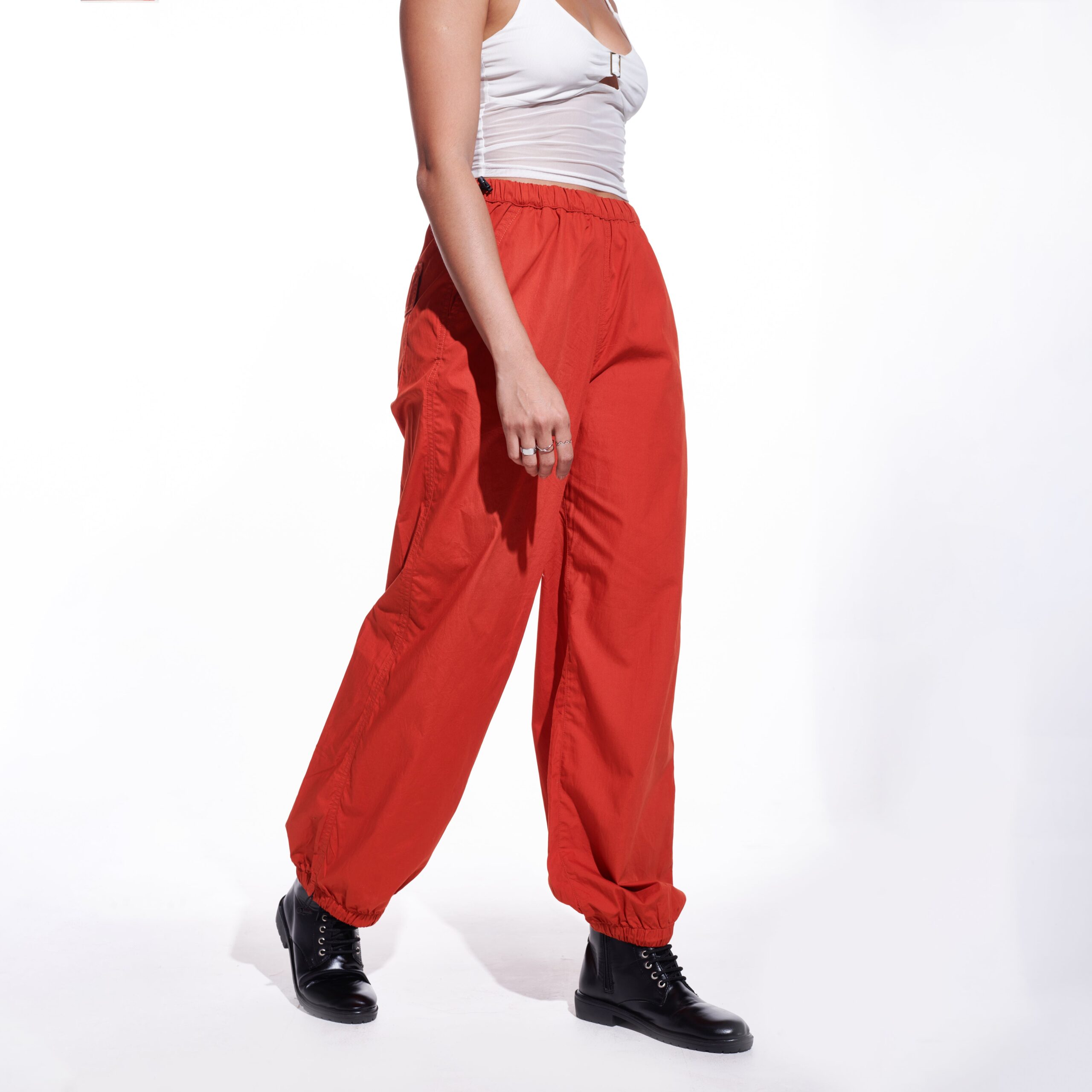 I Z F Rust Orange Parachute Pants - view 3