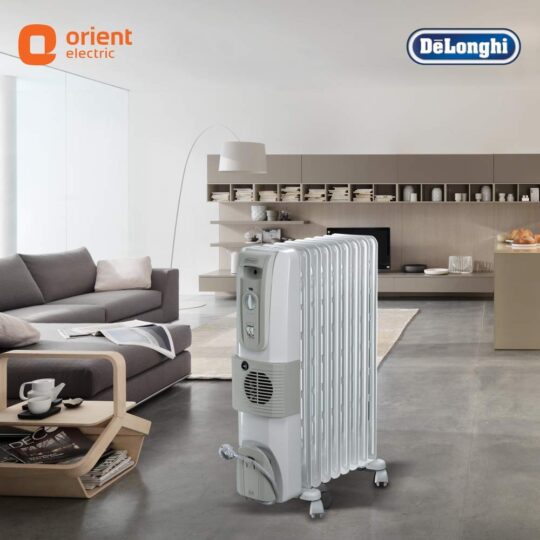 Orient Electric DELONGHI 12 Fin Oil Filled Radiator Room Heater with Fan (White, 3000 Watts) - view 2