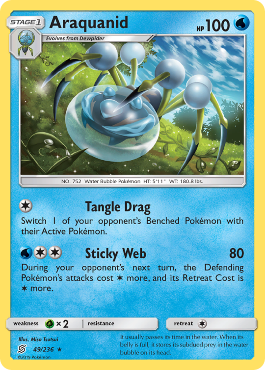 Rare sm11-49 non-holo – Pokémon Araquanid - 49/236 - Rare [sm11-49] [Non-Holo] - Araquanid - 49/236 - Rare
