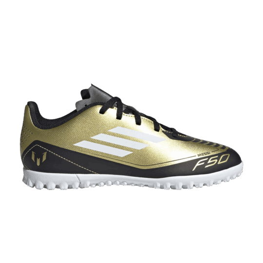 adidas F50 Club Turf Messi Gold Metallic Cloud White Core Black (GS)