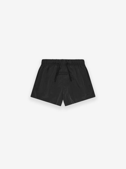 ESSENTIALS Kids Crinkle Nylon Running Short – Jet Black